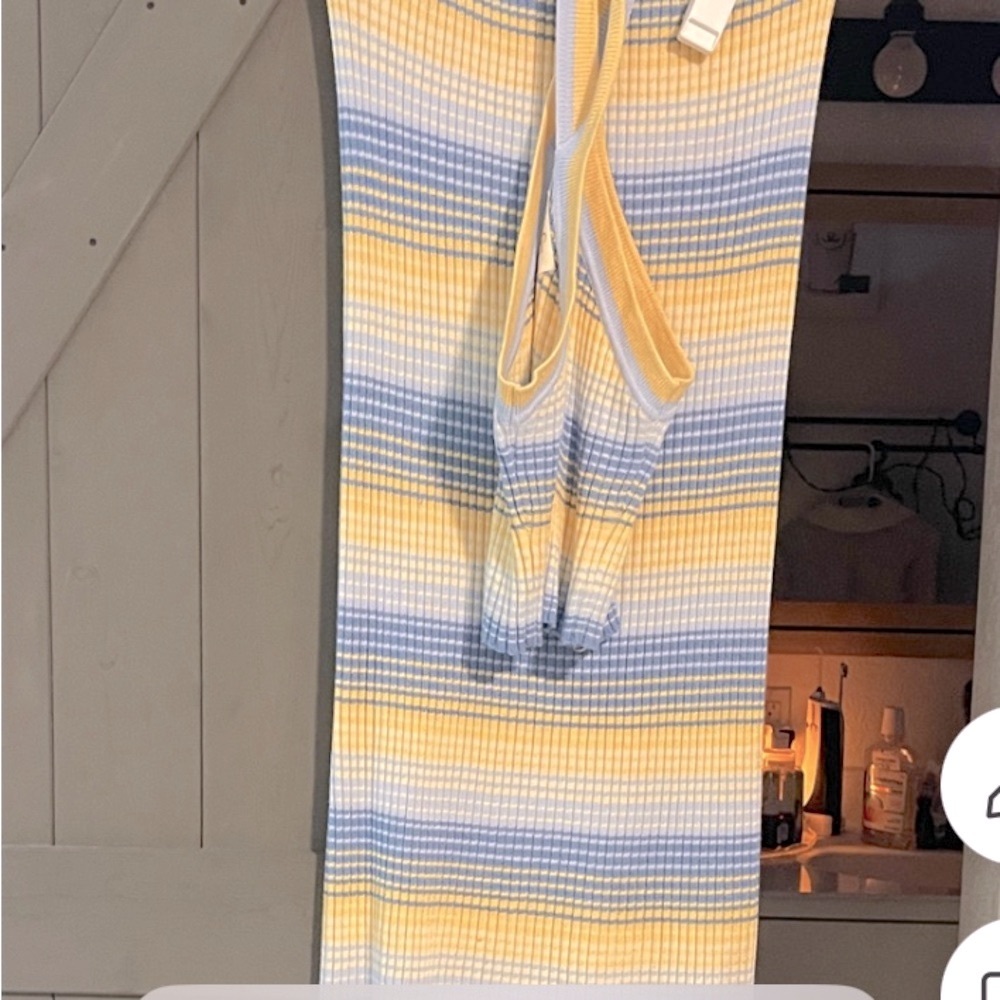 Jessica Simpson Yellow and Blue Striped Knit Ensemble